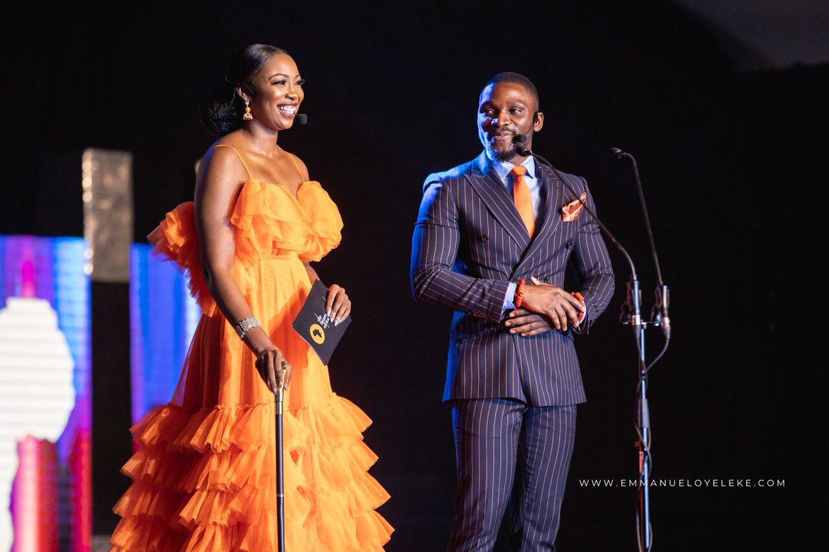 Bolanle Olukanni and Tobi Bakre at the future awards