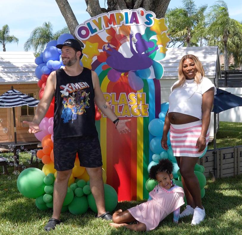 Serena Williams, Olympia Ohanian and Alexis Ohanian (2)