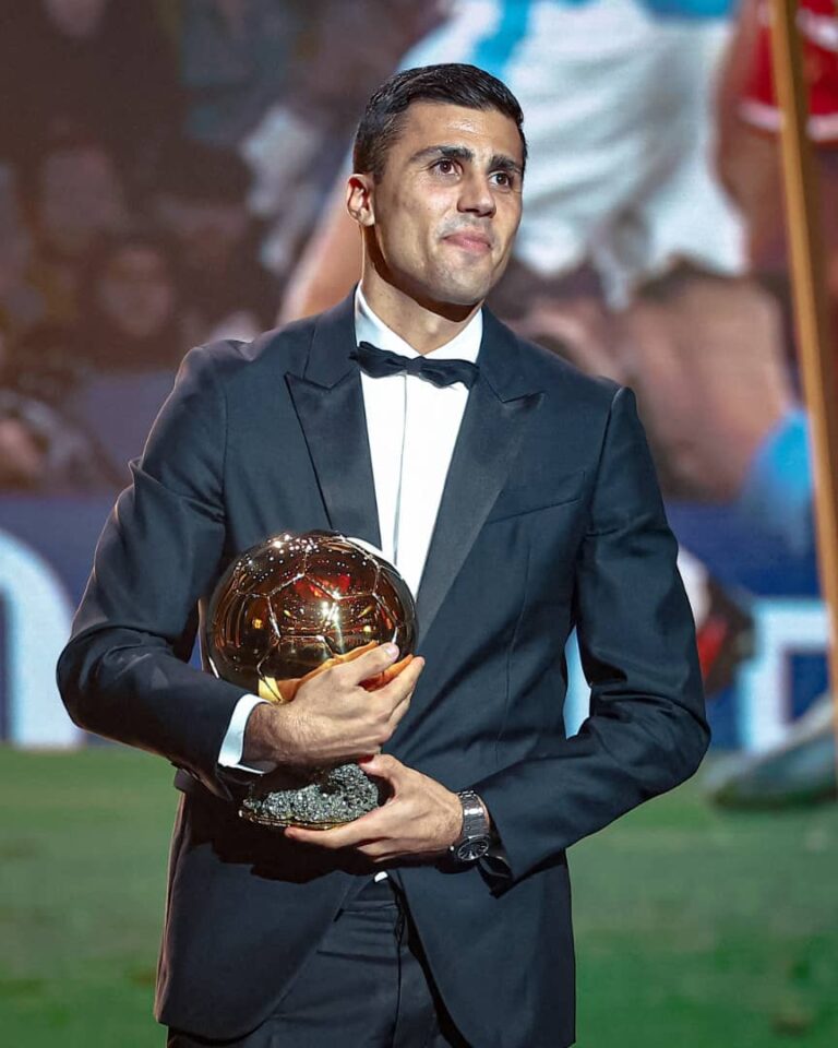 Manchester City's Rodri wins Ballon d’Or after Premier League, Euro